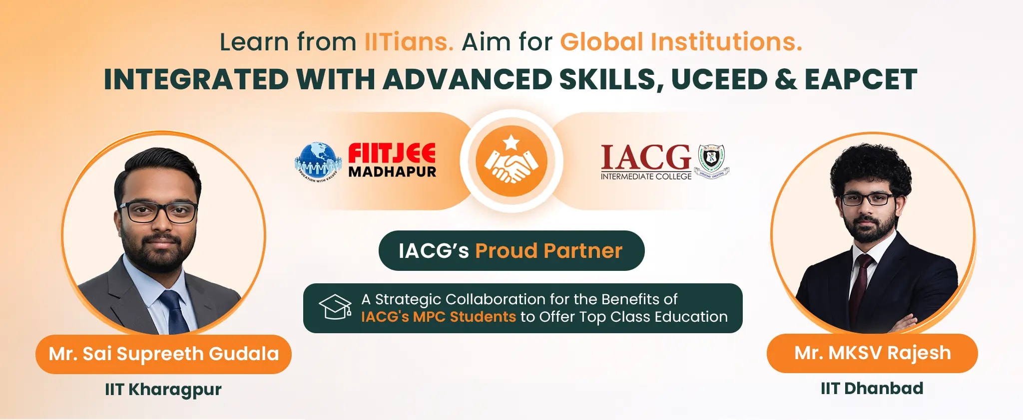 Learn from IITians — IACG and FIITJEE Madhapur partnership for MPC students