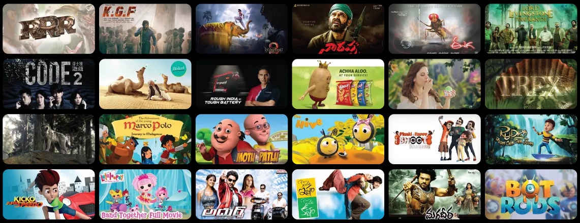 Films, series and campaigns IACG has contributed to, including RRR, KGF, Baahubali and Motu Patlu